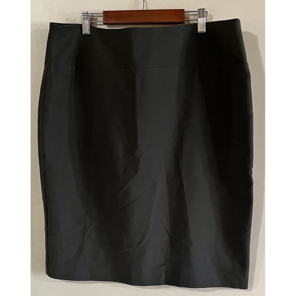 New Alfani Pencil Skirt Size 12 Zip Lined Olive Green Slit Knee Length